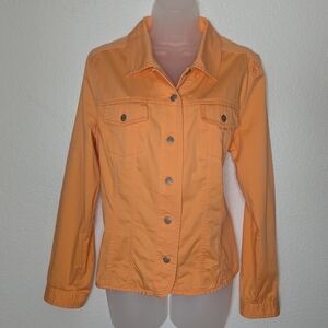 Vintage French‎ Laundry Jacket Orange Denim Style Women's L